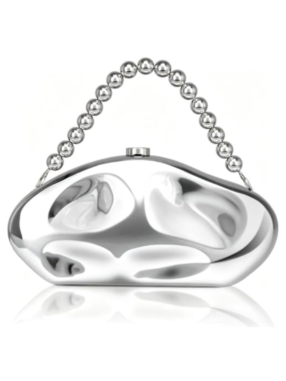 Acrylic Evening Clutch Purse with Detachable Chain Strap